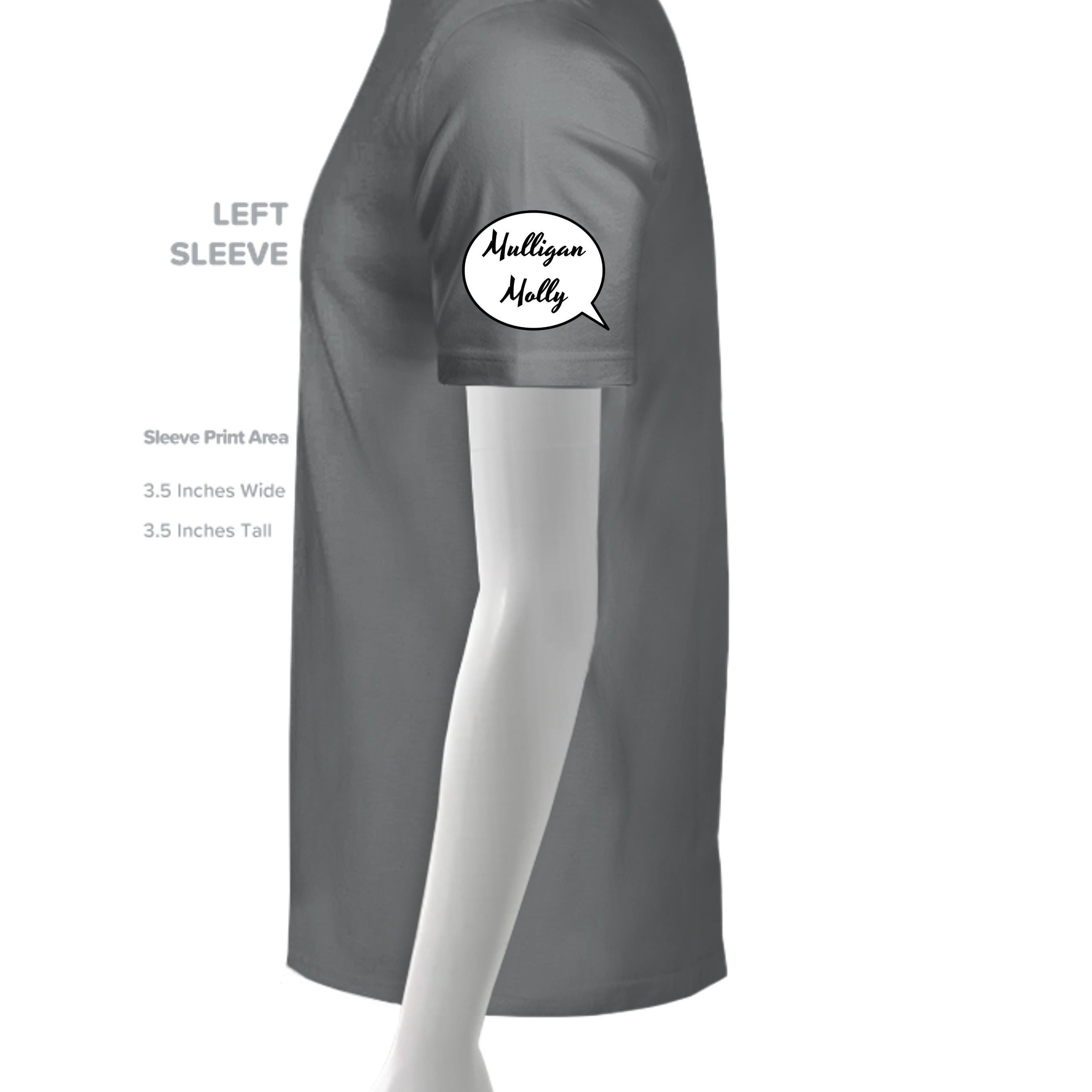 Dark Grey Heather - 3001CVC - SLEEVE_LEFT