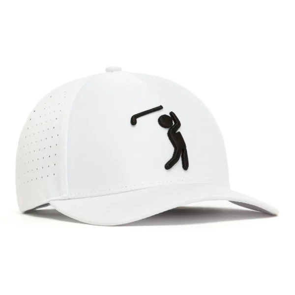 Bogeyman White Performance Golf Hat - Snapback - Image 4