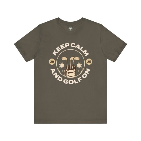 Keep Calm and Golf On Unisex Jersey Tee - Perfect for Golf Lovers - Image 16