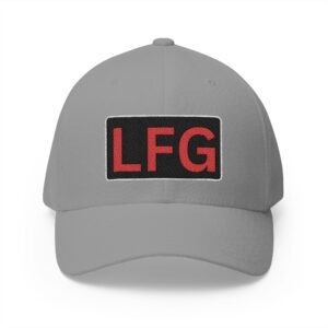 Stylish Embroidered Cap - Trendy Closed-Back Hat "LFG" Golf Hat, Gift for Him, Unique Headwear