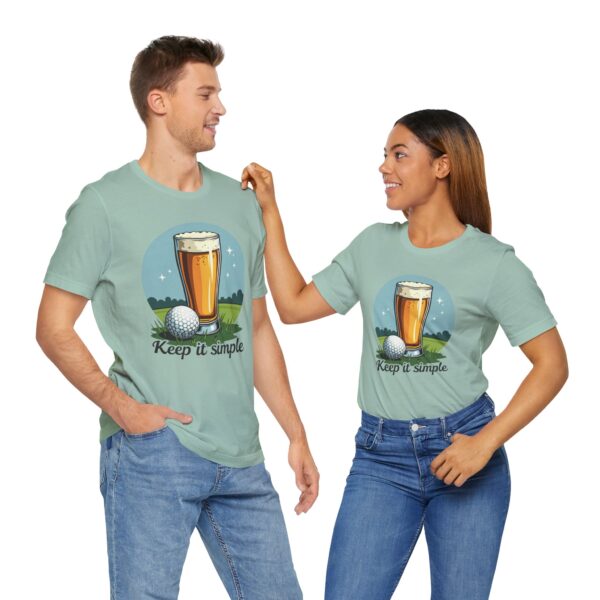 Keep It Simple Golf Beer Tee - Unisex Short Sleeve Shirt - Image 5