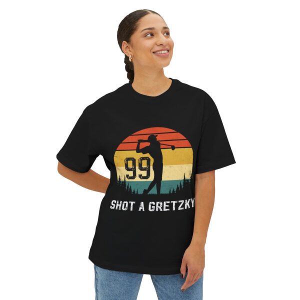 Retro Golf Fan Oversized Tee - 'SHOT A GRETZKY' Graphic T-Shirt - Image 2