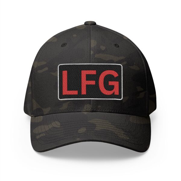 Stylish Embroidered Cap - Trendy Closed-Back Hat "LFG" Golf Hat, Gift for Him, Unique Headwear - Image 3