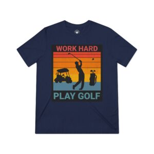 Work Hard Play Golf Unisex Triblend Tee - Perfect for Golf Lovers