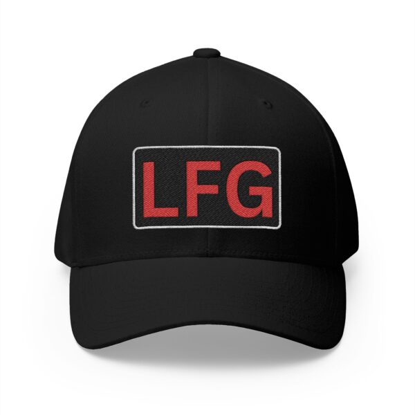 Stylish Embroidered Cap - Trendy Closed-Back Hat "LFG" Golf Hat, Gift for Him, Unique Headwear - Image 2