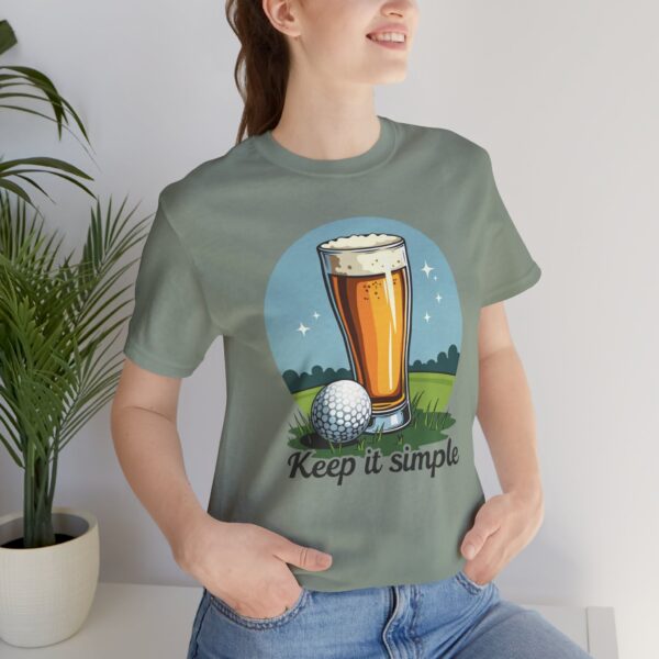 Keep It Simple Golf Beer Tee - Unisex Short Sleeve Shirt - Image 4