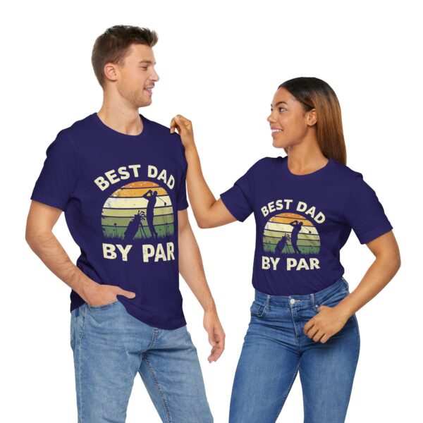 Best Dad By Par Golf Tee - Unisex Jersey Short Sleeve Shirt - Image 9