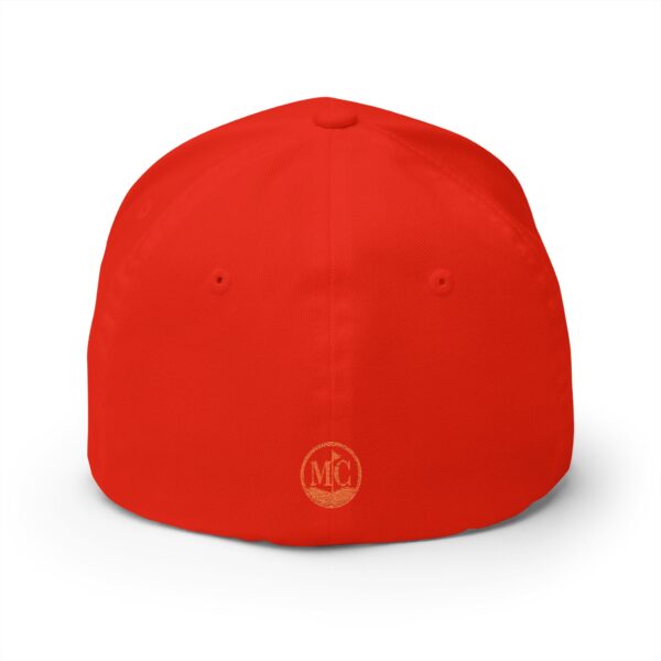 "OPEN" Embroidered (Red on Red) Subdued Hat for Casual Golf Style, Unisex Baseball Hat, Fashion Accessory for Everyday Wear. - Image 2