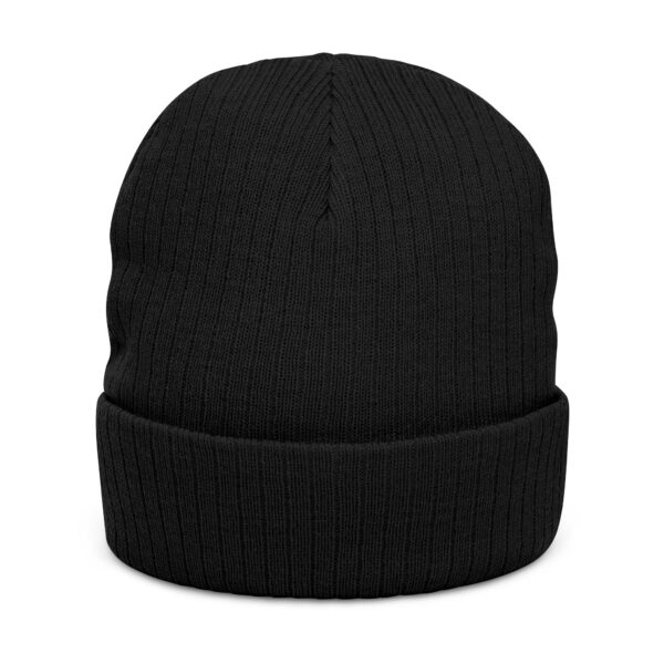 Work Hard Play Golf Ribbed Knit Beanie - Image 2
