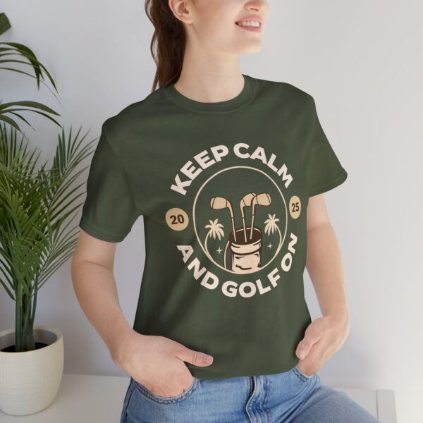 Keep Calm and Golf On Unisex Jersey Tee - Perfect for Golf Lovers - Image 23